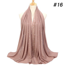 Load image into Gallery viewer, Plain Bubble Pearl Chiffon Scarf