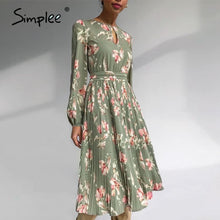 Load image into Gallery viewer, Classy Floral Print Dress
