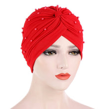 Load image into Gallery viewer, Solid Folds Pearl Turban