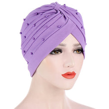 Load image into Gallery viewer, Solid Folds Pearl Turban