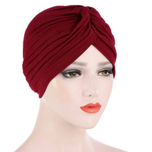 Load image into Gallery viewer, Solid Folds Pearl Turban