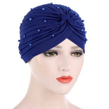 Load image into Gallery viewer, Solid Folds Pearl Turban