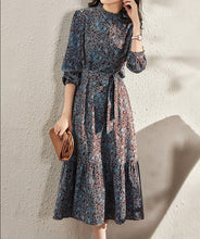 Load image into Gallery viewer, Long Sleeve Floral  Women Dress