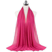 Load image into Gallery viewer, Women Solid Chiffon Scarf