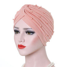 Load image into Gallery viewer, Solid Folds Pearl Turban