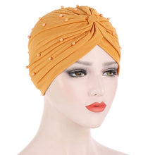 Load image into Gallery viewer, Solid Folds Pearl Turban