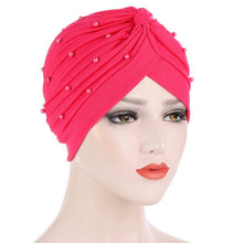 Load image into Gallery viewer, Solid Folds Pearl Turban