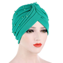 Load image into Gallery viewer, Solid Folds Pearl Turban
