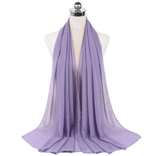 Load image into Gallery viewer, Women Solid Chiffon Scarf
