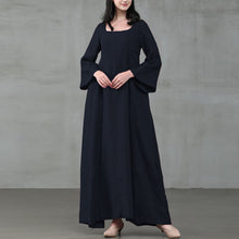 Load image into Gallery viewer, Square Color Cotton Maxi Dress