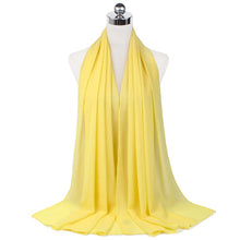 Load image into Gallery viewer, Women Solid Chiffon Scarf