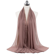 Load image into Gallery viewer, Women Solid Chiffon Scarf