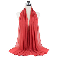 Load image into Gallery viewer, Women Solid Chiffon Scarf
