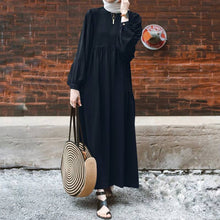 Load image into Gallery viewer, Long Puff Sleeve Maxi Dress