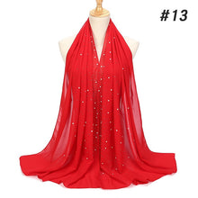 Load image into Gallery viewer, Plain Bubble Pearl Chiffon Scarf