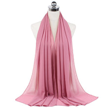 Load image into Gallery viewer, Women Solid Chiffon Scarf