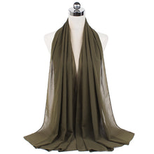 Load image into Gallery viewer, Women Solid Chiffon Scarf