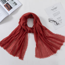 Load image into Gallery viewer, Plain Crinkled Scarf