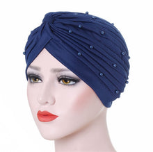 Load image into Gallery viewer, Solid Folds Pearl Turban