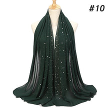 Load image into Gallery viewer, Plain Bubble Pearl Chiffon Scarf