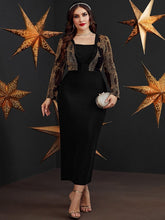 Load image into Gallery viewer, Elegant Long Sleeve Maxi Dress