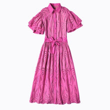 Load image into Gallery viewer, Elegant Solid Hollow Out Maxi Dress