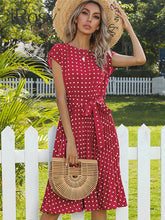 Load image into Gallery viewer, Pleated Polka Dots Dress