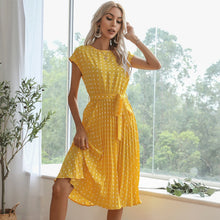 Load image into Gallery viewer, Pleated Polka Dots Dress