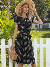 Load image into Gallery viewer, Pleated Polka Dots Dress