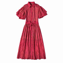 Load image into Gallery viewer, Elegant Solid Hollow Out Maxi Dress