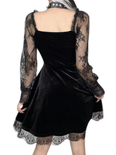 Load image into Gallery viewer, Grunge Gothic Black Mini Dress
