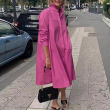 Load image into Gallery viewer, Elegant Pocket Streetwear Female Dress