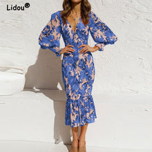 Load image into Gallery viewer, V-Neck Vintage Party Dress