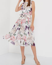 Load image into Gallery viewer, O Neck Sleeveless Floral Print Dress