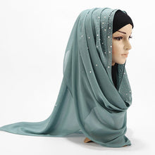 Load image into Gallery viewer, Plain Bubble Pearl Chiffon Scarf
