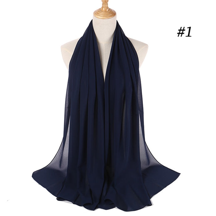 Plain Chiffon Scarf 2