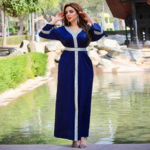 Load image into Gallery viewer, Diamond on Embroidery Abaya
