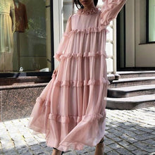 Load image into Gallery viewer, Casual Solid Flare Maxi Dress
