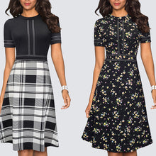 Load image into Gallery viewer, A Line Party Patchwork Dress.
