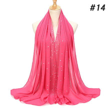 Load image into Gallery viewer, Plain Bubble Pearl Chiffon Scarf
