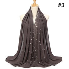 Load image into Gallery viewer, Plain Bubble Pearl Chiffon Scarf

