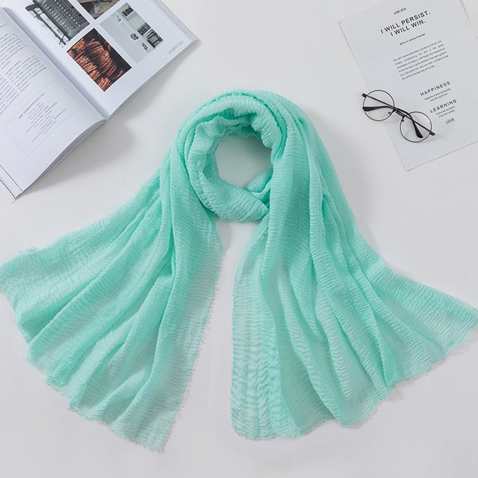 Plain Crinkled Scarf
