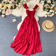 Load image into Gallery viewer, Spaghetti Strap Slash Neck Maxi Dress
