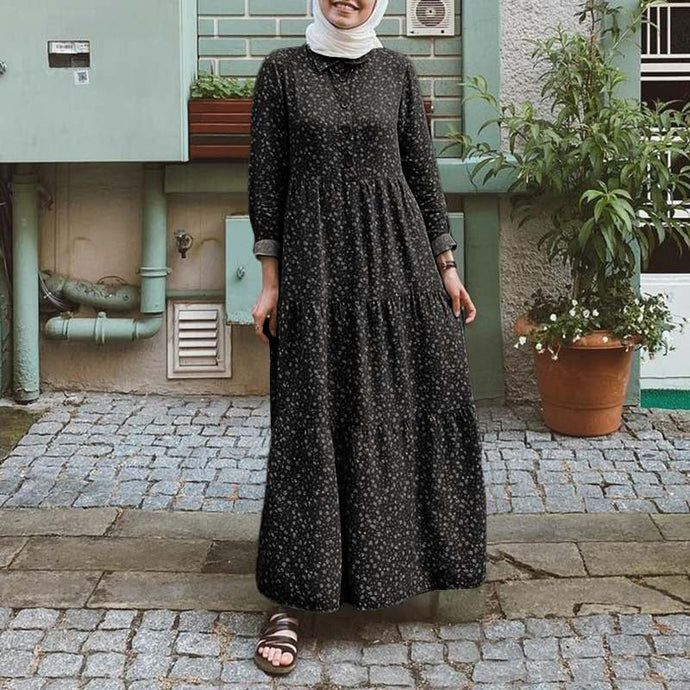 Long Sleeve Vested Ruffle Dress