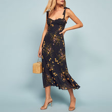 Load image into Gallery viewer, Vintage Strap Tie Ruffle Dress
