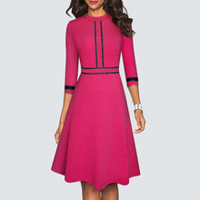 Load image into Gallery viewer, A Line Party Patchwork Dress.
