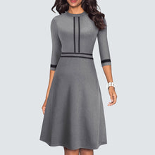 Load image into Gallery viewer, A Line Party Patchwork Dress.
