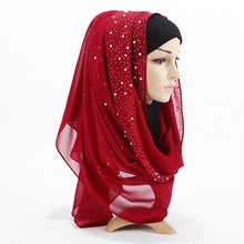 Load image into Gallery viewer, Plain Bubble Pearl Chiffon Scarf
