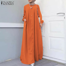 Load image into Gallery viewer, Long Sleeve Button Dress
