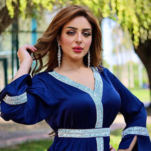 Load image into Gallery viewer, Diamond on Embroidery Abaya
